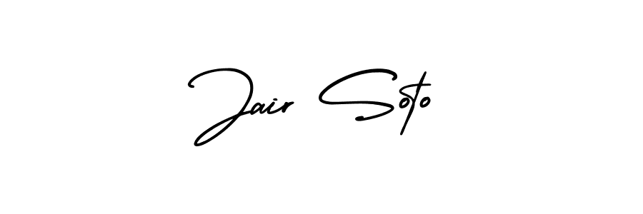 You should practise on your own different ways (AmerikaSignatureDemo-Regular) to write your name (Jair Soto) in signature. don't let someone else do it for you. Jair Soto signature style 3 images and pictures png