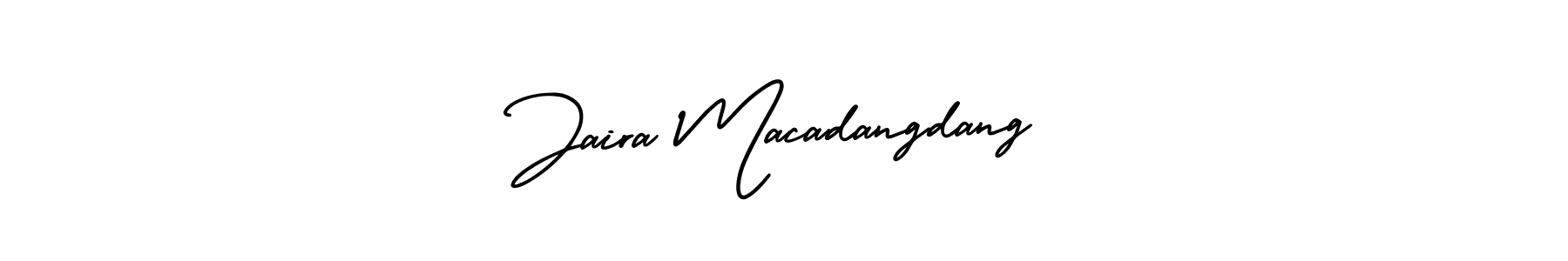Jaira Macadangdang stylish signature style. Best Handwritten Sign (AmerikaSignatureDemo-Regular) for my name. Handwritten Signature Collection Ideas for my name Jaira Macadangdang. Jaira Macadangdang signature style 3 images and pictures png