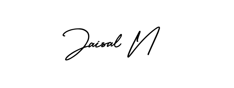 It looks lik you need a new signature style for name Jaisal N. Design unique handwritten (AmerikaSignatureDemo-Regular) signature with our free signature maker in just a few clicks. Jaisal N signature style 3 images and pictures png