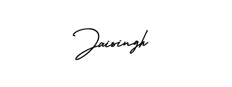 You should practise on your own different ways (AmerikaSignatureDemo-Regular) to write your name (Jaisingh) in signature. don't let someone else do it for you. Jaisingh signature style 3 images and pictures png