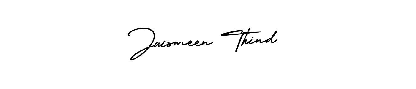 How to Draw Jaismeen Thind signature style? AmerikaSignatureDemo-Regular is a latest design signature styles for name Jaismeen Thind. Jaismeen Thind signature style 3 images and pictures png