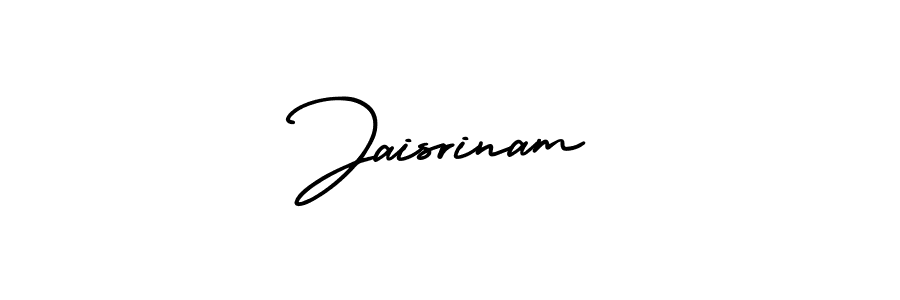 How to make Jaisrinam name signature. Use AmerikaSignatureDemo-Regular style for creating short signs online. This is the latest handwritten sign. Jaisrinam signature style 3 images and pictures png