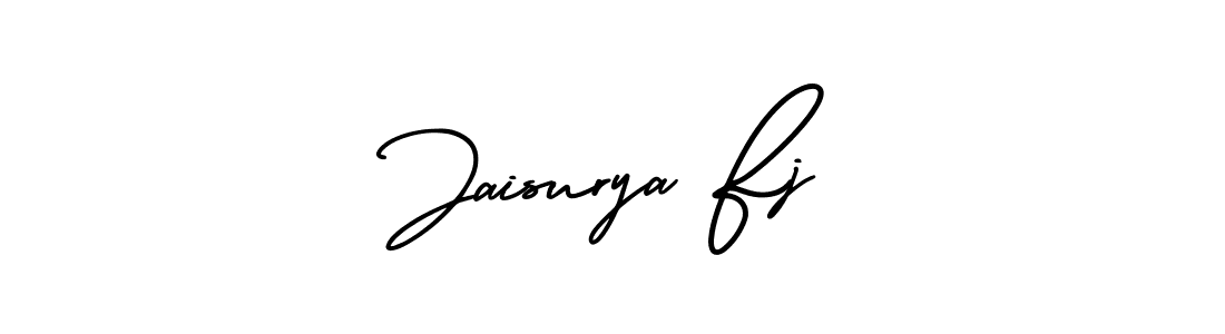 How to make Jaisurya Fj signature? AmerikaSignatureDemo-Regular is a professional autograph style. Create handwritten signature for Jaisurya Fj name. Jaisurya Fj signature style 3 images and pictures png
