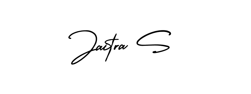Design your own signature with our free online signature maker. With this signature software, you can create a handwritten (AmerikaSignatureDemo-Regular) signature for name Jaitra S. Jaitra S signature style 3 images and pictures png