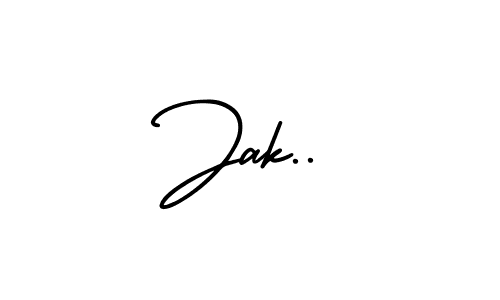 How to make Jak.. name signature. Use AmerikaSignatureDemo-Regular style for creating short signs online. This is the latest handwritten sign. Jak.. signature style 3 images and pictures png