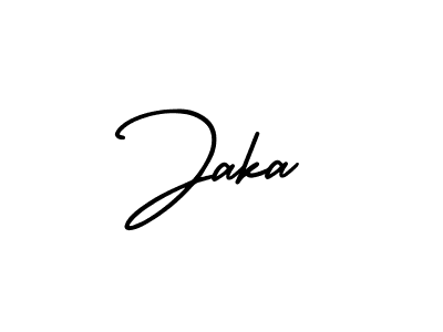 How to make Jaka name signature. Use AmerikaSignatureDemo-Regular style for creating short signs online. This is the latest handwritten sign. Jaka signature style 3 images and pictures png
