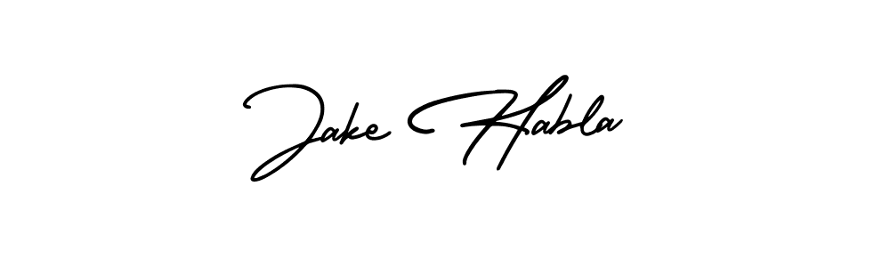 Best and Professional Signature Style for Jake Habla. AmerikaSignatureDemo-Regular Best Signature Style Collection. Jake Habla signature style 3 images and pictures png