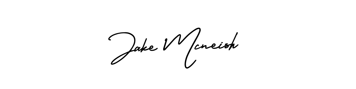 Jake Mcneish stylish signature style. Best Handwritten Sign (AmerikaSignatureDemo-Regular) for my name. Handwritten Signature Collection Ideas for my name Jake Mcneish. Jake Mcneish signature style 3 images and pictures png
