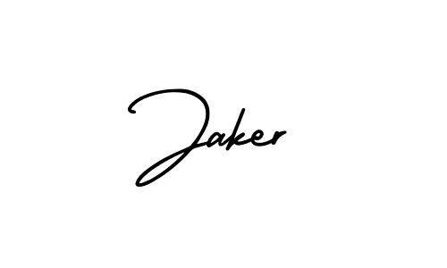 How to Draw Jaker signature style? AmerikaSignatureDemo-Regular is a latest design signature styles for name Jaker. Jaker signature style 3 images and pictures png