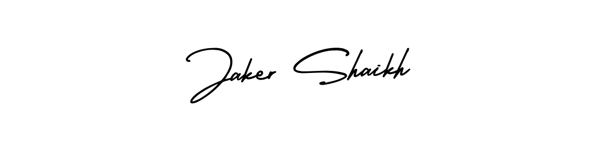 Use a signature maker to create a handwritten signature online. With this signature software, you can design (AmerikaSignatureDemo-Regular) your own signature for name Jaker Shaikh. Jaker Shaikh signature style 3 images and pictures png