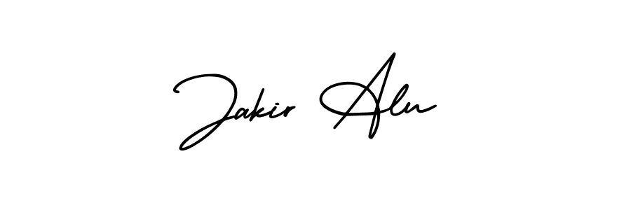 Also You can easily find your signature by using the search form. We will create Jakir Alu name handwritten signature images for you free of cost using AmerikaSignatureDemo-Regular sign style. Jakir Alu signature style 3 images and pictures png