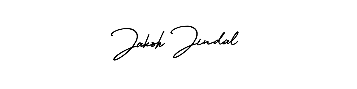 This is the best signature style for the Jaksh Jindal name. Also you like these signature font (AmerikaSignatureDemo-Regular). Mix name signature. Jaksh Jindal signature style 3 images and pictures png