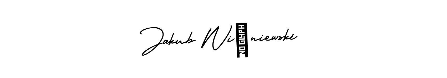 Create a beautiful signature design for name Jakub Wiśniewski. With this signature (AmerikaSignatureDemo-Regular) fonts, you can make a handwritten signature for free. Jakub Wiśniewski signature style 3 images and pictures png