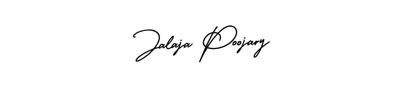 Make a short Jalaja Poojary signature style. Manage your documents anywhere anytime using AmerikaSignatureDemo-Regular. Create and add eSignatures, submit forms, share and send files easily. Jalaja Poojary signature style 3 images and pictures png