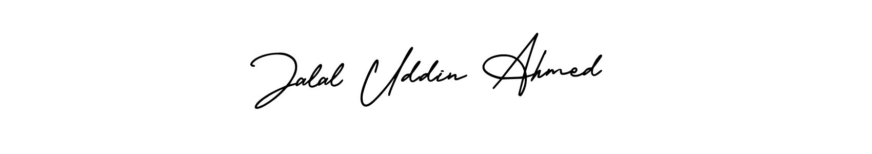 This is the best signature style for the Jalal Uddin Ahmed name. Also you like these signature font (AmerikaSignatureDemo-Regular). Mix name signature. Jalal Uddin Ahmed signature style 3 images and pictures png