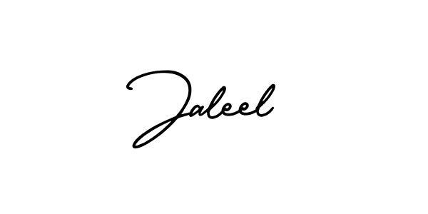 The best way (AmerikaSignatureDemo-Regular) to make a short signature is to pick only two or three words in your name. The name Jaleel include a total of six letters. For converting this name. Jaleel signature style 3 images and pictures png