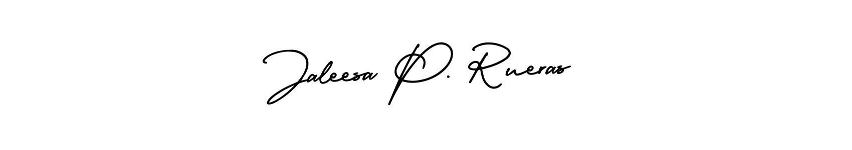 Make a beautiful signature design for name Jaleesa P. Rueras. With this signature (AmerikaSignatureDemo-Regular) style, you can create a handwritten signature for free. Jaleesa P. Rueras signature style 3 images and pictures png