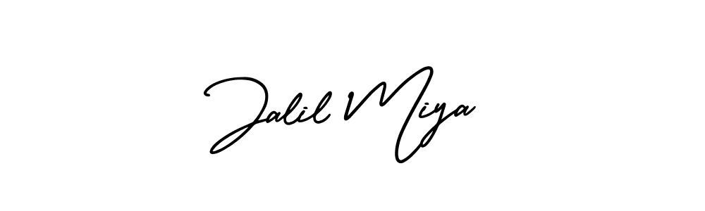 Design your own signature with our free online signature maker. With this signature software, you can create a handwritten (AmerikaSignatureDemo-Regular) signature for name Jalil Miya. Jalil Miya signature style 3 images and pictures png