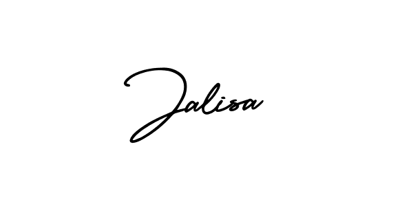 This is the best signature style for the Jalisa name. Also you like these signature font (AmerikaSignatureDemo-Regular). Mix name signature. Jalisa signature style 3 images and pictures png