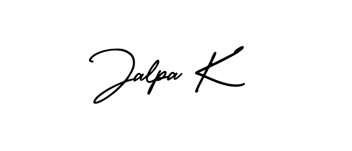 How to Draw Jalpa K signature style? AmerikaSignatureDemo-Regular is a latest design signature styles for name Jalpa K. Jalpa K signature style 3 images and pictures png