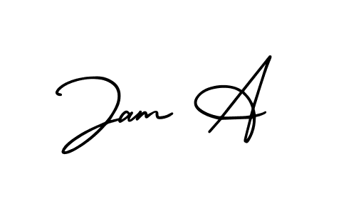 This is the best signature style for the Jam A name. Also you like these signature font (AmerikaSignatureDemo-Regular). Mix name signature. Jam A signature style 3 images and pictures png