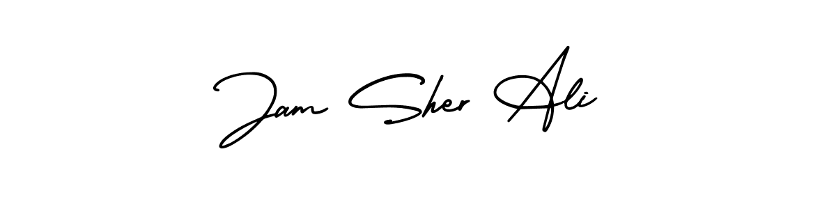 Create a beautiful signature design for name Jam Sher Ali. With this signature (AmerikaSignatureDemo-Regular) fonts, you can make a handwritten signature for free. Jam Sher Ali signature style 3 images and pictures png