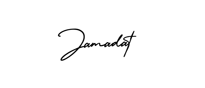 Similarly AmerikaSignatureDemo-Regular is the best handwritten signature design. Signature creator online .You can use it as an online autograph creator for name Jamadat. Jamadat signature style 3 images and pictures png