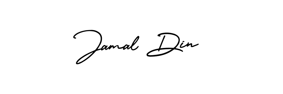 How to make Jamal Din name signature. Use AmerikaSignatureDemo-Regular style for creating short signs online. This is the latest handwritten sign. Jamal Din signature style 3 images and pictures png