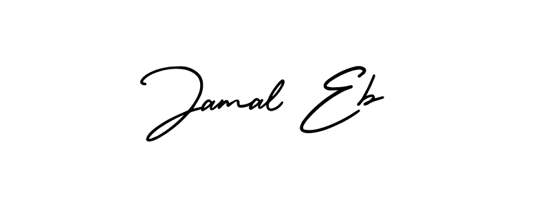 How to make Jamal Eb name signature. Use AmerikaSignatureDemo-Regular style for creating short signs online. This is the latest handwritten sign. Jamal Eb signature style 3 images and pictures png