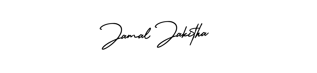 This is the best signature style for the Jamal Jakitha name. Also you like these signature font (AmerikaSignatureDemo-Regular). Mix name signature. Jamal Jakitha signature style 3 images and pictures png