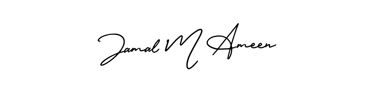 Make a beautiful signature design for name Jamal M Ameen. With this signature (AmerikaSignatureDemo-Regular) style, you can create a handwritten signature for free. Jamal M Ameen signature style 3 images and pictures png