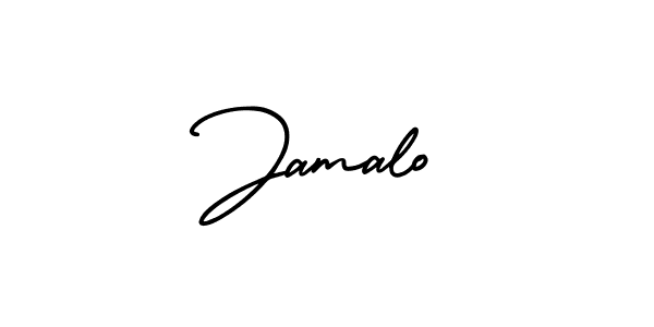 You should practise on your own different ways (AmerikaSignatureDemo-Regular) to write your name (Jamalo) in signature. don't let someone else do it for you. Jamalo signature style 3 images and pictures png