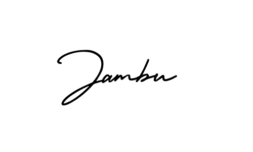 Make a beautiful signature design for name Jambu. With this signature (AmerikaSignatureDemo-Regular) style, you can create a handwritten signature for free. Jambu signature style 3 images and pictures png