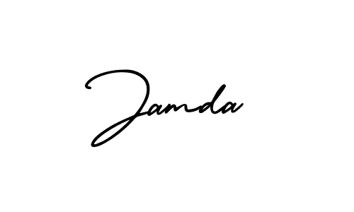 Jamda stylish signature style. Best Handwritten Sign (AmerikaSignatureDemo-Regular) for my name. Handwritten Signature Collection Ideas for my name Jamda. Jamda signature style 3 images and pictures png