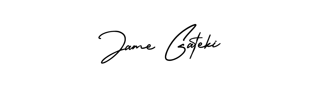 Similarly AmerikaSignatureDemo-Regular is the best handwritten signature design. Signature creator online .You can use it as an online autograph creator for name Jame Gateki. Jame Gateki signature style 3 images and pictures png