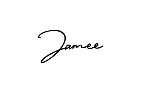 Jamee stylish signature style. Best Handwritten Sign (AmerikaSignatureDemo-Regular) for my name. Handwritten Signature Collection Ideas for my name Jamee. Jamee signature style 3 images and pictures png
