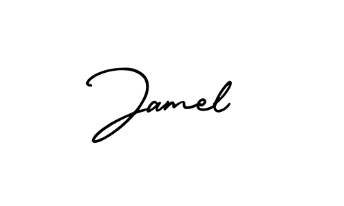 Also You can easily find your signature by using the search form. We will create Jamel name handwritten signature images for you free of cost using AmerikaSignatureDemo-Regular sign style. Jamel signature style 3 images and pictures png