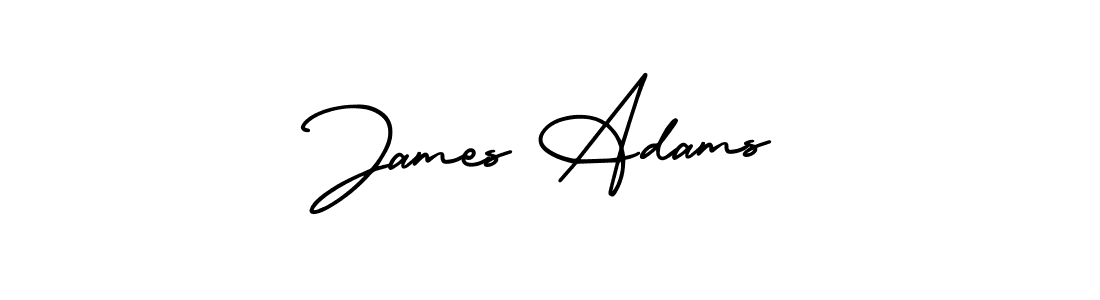 You should practise on your own different ways (AmerikaSignatureDemo-Regular) to write your name (James Adams) in signature. don't let someone else do it for you. James Adams signature style 3 images and pictures png