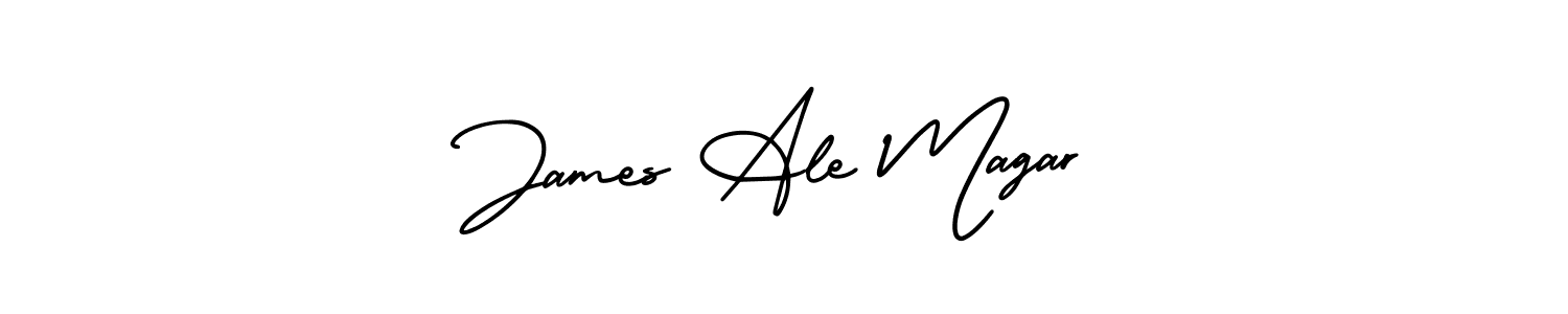 This is the best signature style for the James Ale Magar name. Also you like these signature font (AmerikaSignatureDemo-Regular). Mix name signature. James Ale Magar signature style 3 images and pictures png