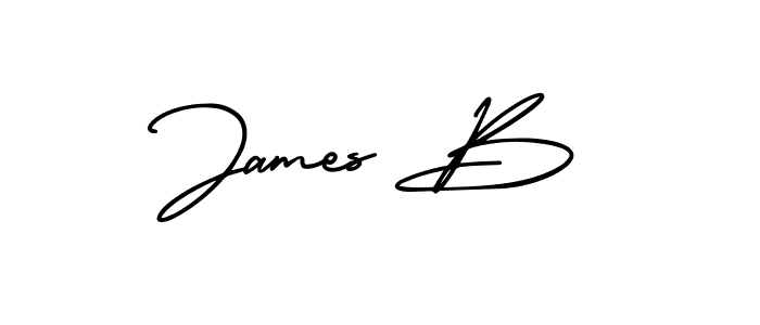 Use a signature maker to create a handwritten signature online. With this signature software, you can design (AmerikaSignatureDemo-Regular) your own signature for name James B. James B signature style 3 images and pictures png