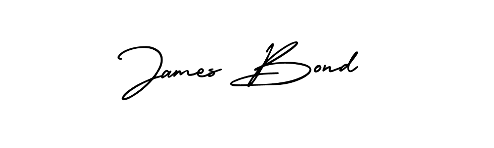Create a beautiful signature design for name James Bond. With this signature (AmerikaSignatureDemo-Regular) fonts, you can make a handwritten signature for free. James Bond signature style 3 images and pictures png
