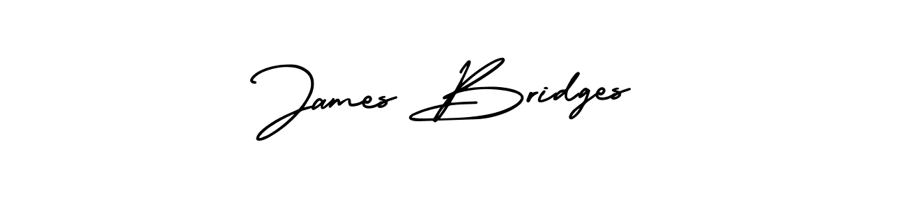 Design your own signature with our free online signature maker. With this signature software, you can create a handwritten (AmerikaSignatureDemo-Regular) signature for name James Bridges. James Bridges signature style 3 images and pictures png