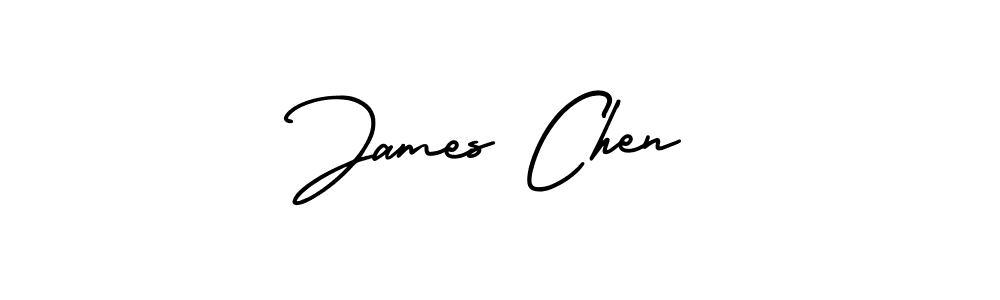 Use a signature maker to create a handwritten signature online. With this signature software, you can design (AmerikaSignatureDemo-Regular) your own signature for name James Chen. James Chen signature style 3 images and pictures png