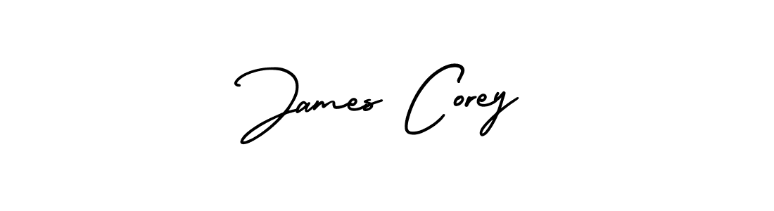 The best way (AmerikaSignatureDemo-Regular) to make a short signature is to pick only two or three words in your name. The name James Corey include a total of six letters. For converting this name. James Corey signature style 3 images and pictures png
