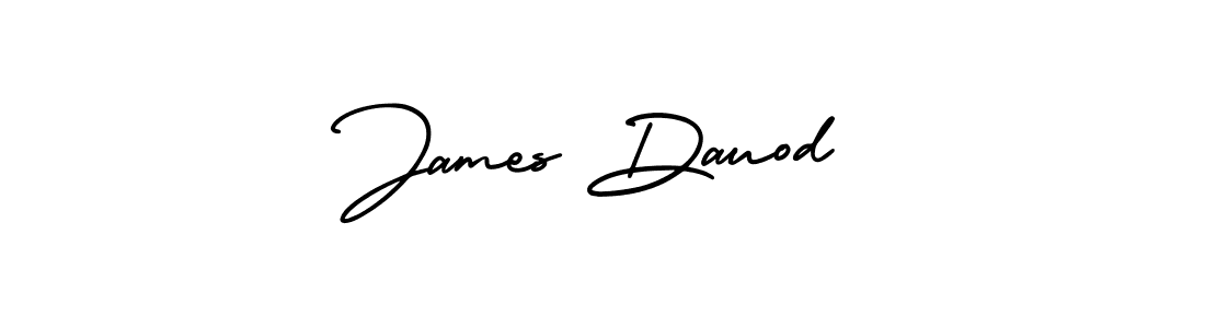 How to make James Dauod name signature. Use AmerikaSignatureDemo-Regular style for creating short signs online. This is the latest handwritten sign. James Dauod signature style 3 images and pictures png