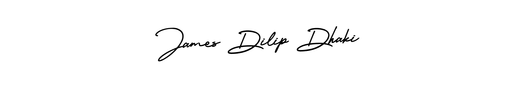 James Dilip Dhaki stylish signature style. Best Handwritten Sign (AmerikaSignatureDemo-Regular) for my name. Handwritten Signature Collection Ideas for my name James Dilip Dhaki. James Dilip Dhaki signature style 3 images and pictures png