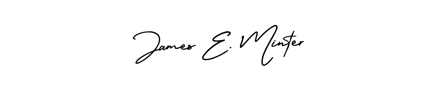 AmerikaSignatureDemo-Regular is a professional signature style that is perfect for those who want to add a touch of class to their signature. It is also a great choice for those who want to make their signature more unique. Get James E. Minter name to fancy signature for free. James E. Minter signature style 3 images and pictures png
