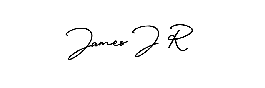 The best way (AmerikaSignatureDemo-Regular) to make a short signature is to pick only two or three words in your name. The name James J R include a total of six letters. For converting this name. James J R signature style 3 images and pictures png