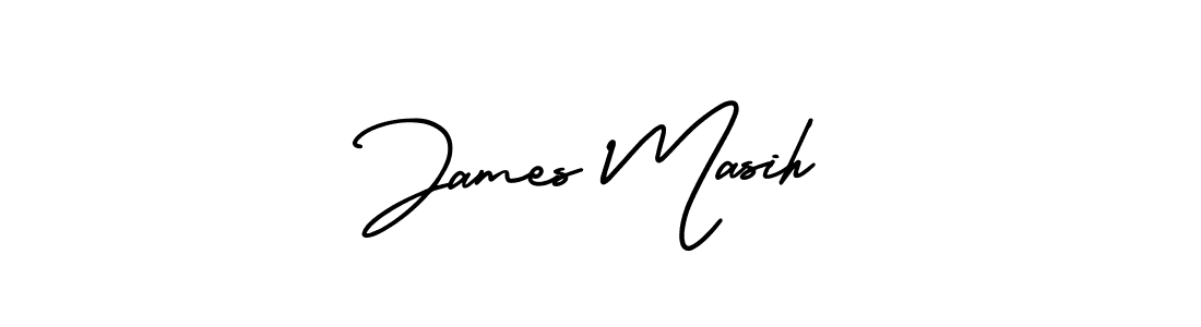 You should practise on your own different ways (AmerikaSignatureDemo-Regular) to write your name (James Masih) in signature. don't let someone else do it for you. James Masih signature style 3 images and pictures png