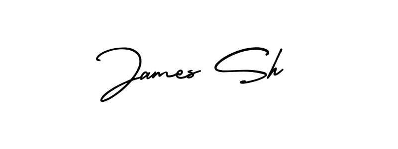 if you are searching for the best signature style for your name James Sh. so please give up your signature search. here we have designed multiple signature styles  using AmerikaSignatureDemo-Regular. James Sh signature style 3 images and pictures png